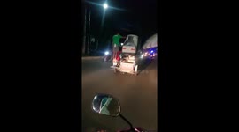 Double-decker motorcycle sidecar spotted in the Philippines