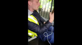 Farting in the van with a workmate in it