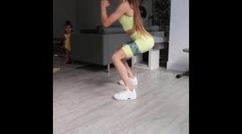 Mom booty workout with baby