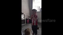 UK toddler has adorable victory dance after beating parents with spoon-on-nose trick