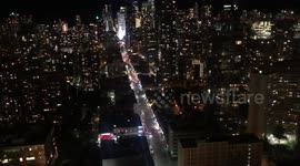 City of Toronto heard celebrating the Raptors' NBA Championship victory from skyscraper