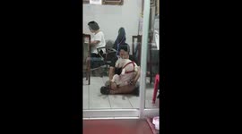 Bull Terrier Falls Asleep With Owner