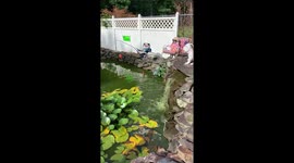 When you take dad fishing out of your pond for Father’s Day.