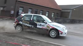 Drivers walk away from nasty smash in Belgian rally