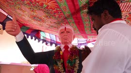 Die-hard fan unveils Donald Trump statue at home in southern India