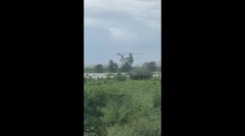 British RAF seen shoring up damaged river bank in attempts to save Lincolnshire town of Wainfleet