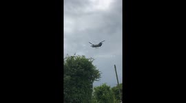 Homeowner captures RAF flyover as attempts to stem river breach in Wainfleet continue
