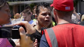 Police Rebuff Trump Supporter in MAGA Hat