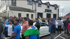 India cricket fans gather in Leicester to celebrate World Cup win over Pakistan