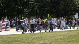 Large Crowd Gathers for Defending Our Democracy: Readings from the Mueller Report