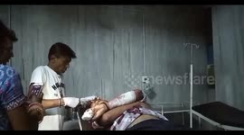 Watch – 4th Grade Ward attendant stitches patient's wound in Jalandhar hospital