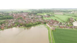 Drone footage shows scale of devastating floods in Lincolnshire town