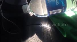 Do not leave plastic water bottle in a hot car