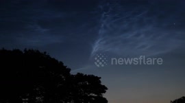 Videographer captures stunning display of glowing noctilucent clouds over Northern Ireland