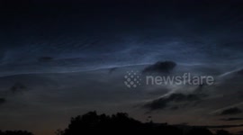 Northern Ireland weather watcher's excited commentary for noctilucent clouds