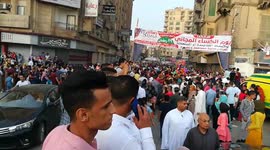 Big Mosque Full Of People Outside After Eid El Fetr Prayer