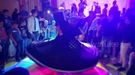dancer performs extraordinary show in wedding