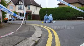 Police cordon off road in Barnet after stabbings leave 1 dead and 2 injured
