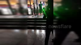 University students queue to exit dorm at facial recognition gate during earthquake in China