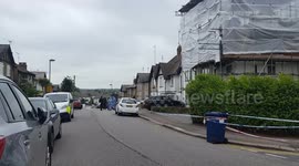 Police cordon off crime scene in Barnet as 1 man killed and 2 injured in stabbing attack