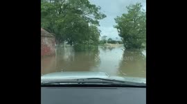 Footage filmed from inside a 4x4 shows the real extent of the Wainfleet floods