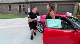 Wife Surprises Husband with a Brand New Corvette!!!