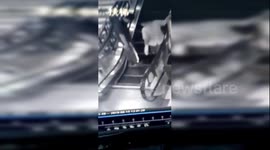 Shoppers avoid injury after steps on an escalator collapse in a Chinese mall