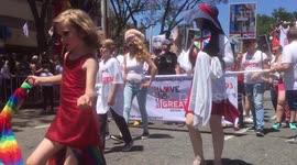 Milan Tyler takes part in LA Pride Parade