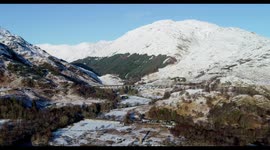 glenfinnian viaduct snow drone