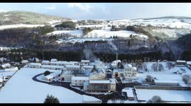 craigellachie distillery snow drone scotland