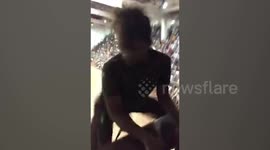 Excited fan twerks to delight of crowd at basketball game in Philippines