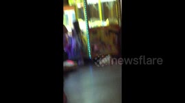 Little girl gets stuck inside claw machine 'looking for a teddy to gift her friend' in Greek Rhodes island