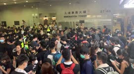 Protesters stage sit-in at Hong Kong Immigration Tower