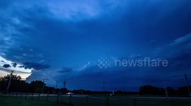 Spectacular lightning storm timelapse in Oklahoma