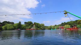 Time lapse of Dragon pedalos at Peasholm Park in Scarborough