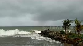 The storm hit Sumatra's west coast