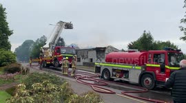 Major fire at Denny industrial estate