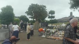 Okinawans visit war monument on Memorial Day