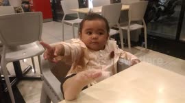 Babies act like a big boss