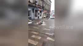 'Stirling water park open for business!' Severe rainfall sees high street completely submerged