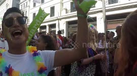 London Pride March sing Don’t Stop Me Now