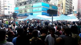 Umbrella movement / protest in Mong Kok, Hong Kong 2014