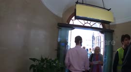 Christians enter Church House Westminster to hear Archbishop of Canterbury - Time Is Now Mass Lobby