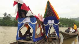 THOUSANDS OF COMMUNITIES IN KAMPAR DISTRICT, PROVINCE OF RIAU, INDONESIA DONE VESTIVAL OF SUBAYANG RIVER BY APPEARING NATURAL ART AND SUSTAINABILITY
