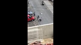 Shocking moment 47-year-old man beaten with a huge stick in west London