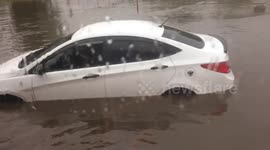 Torrential rain floods area around Moscow's Sheremetyevo airport