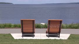 Hot summer weather has arrived in Ontario Canada in time for the long Canada day holiday weekend and people are out enjoying it already up in Barrie which is about 45 minutes north of Toronto