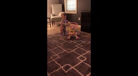 7 month old chloe grace tripping