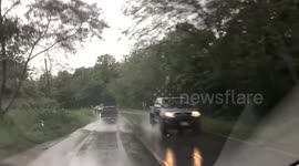 Driving home in the rainy season in Chiangmai