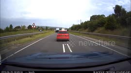 Accident aftermath near Four Crosses, Oswestry on 29/6/2019